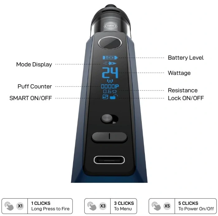 Elektronická cigareta Vaporesso GTX ONE Pro 40W 3000mAh Blue