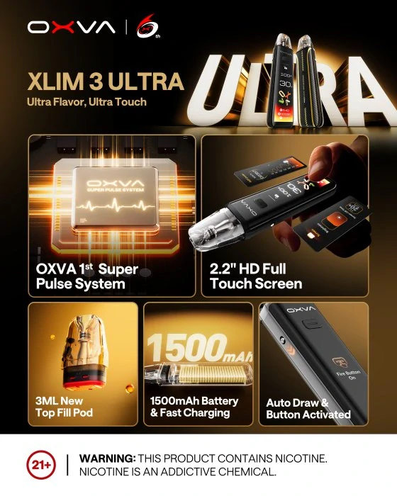 Elektronická cigareta OXVA Xlim 3 ULTRA 1500mAh Midnight Black
