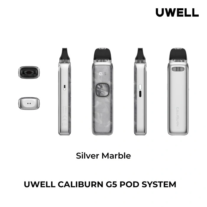 Elektronická cigareta Uwell Caliburn G5 1600mAh Silver Marble