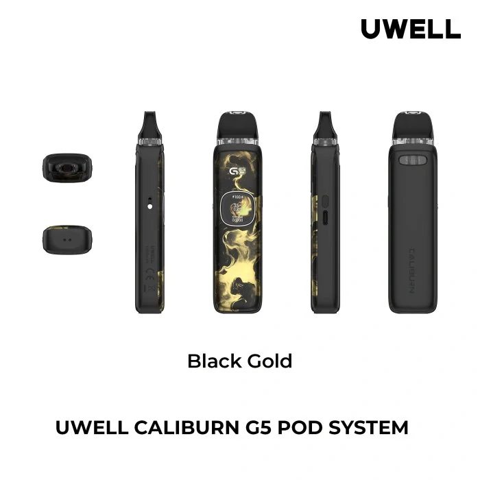 Elektronická cigareta Uwell Caliburn G5 1600mAh Black Gold