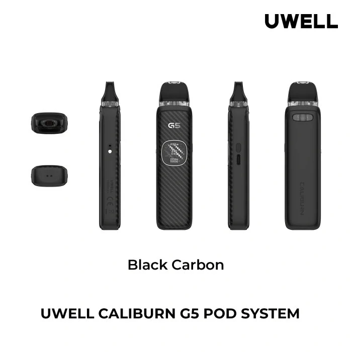 Elektronická cigareta Uwell Caliburn G5 1600mAh Black Carbon