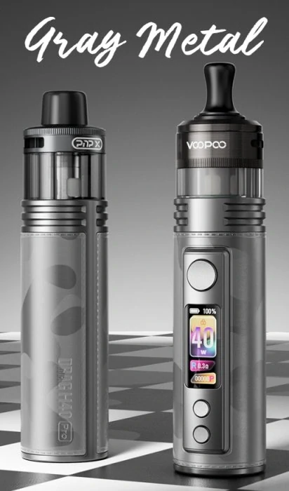 Elektronická cigareta VOOPOO DRAG H40 Pro 2450mAh Gray Metal