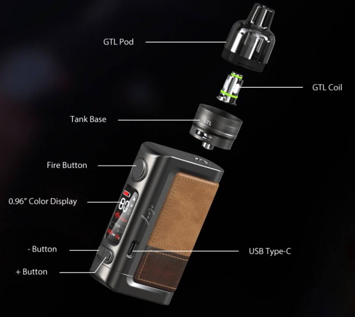 Grip iSmoka-Eleaf iStick Power 2 80W full Kit Red