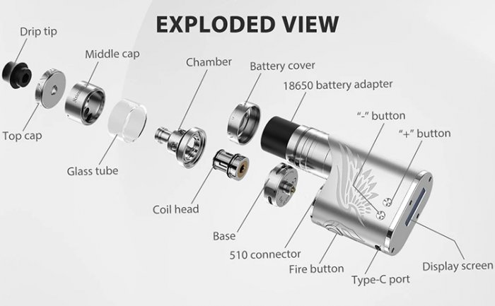 Grip Vapefly Brunhilde SBS 100W Full Kit GunMetal