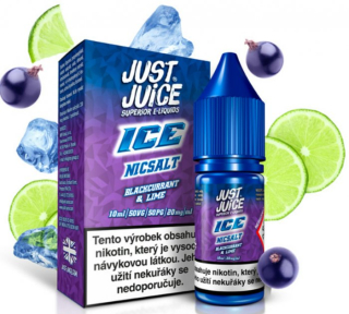 E-liquid Just Juice SALT ICE Blackcurrant & Lime 10ml - 11mg