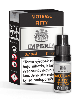 Nikotinová báze IMPERIA Fifty PG50/VG50 5x10ml - 3mg