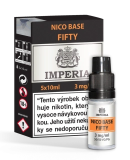 Nikotinová báze IMPERIA Fifty PG50/VG50 5x10ml - 3mg