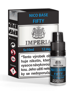 Nikotinová báze IMPERIA Fifty PG50/VG50 5x10ml - 12mg