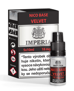 Nikotinová báze IMPERIA Velvet PG20/VG80 5x10ml - 18mg