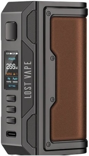 Grip Lost Vape Thelema Quest 200W Easy Kit Gunmetal Calf Leather