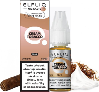 E-liquid ELFLIQ Nic SALT Cream Tobacco 10ml - 20mg