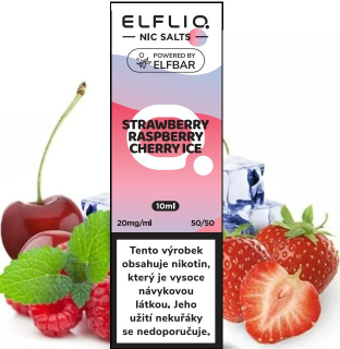 E-liquid ELFLIQ Nic SALT Strawberry Raspberry Cherry Ice 10ml - 20mg