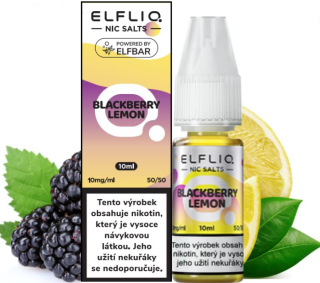 E-liquid ELFLIQ Nic SALT Blackberry Lemon 10ml - 10mg
