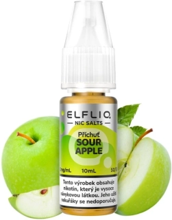 E-liquid ELFLIQ Nic SALT Sour Apple 10ml - 10mg