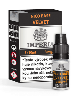 Nikotinová báze IMPERIA Velvet PG20/VG80 5x10ml - 3mg