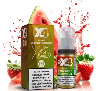 E-liquid X4 Bar Juice Strawberry Watermelon 10ml - 10mg