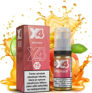 E-liquid X4 Bar Juice Apple Peach 10ml - 10mg
