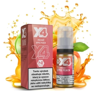 E-liquid X4 Bar Juice Apple Peach 10ml - 10mg