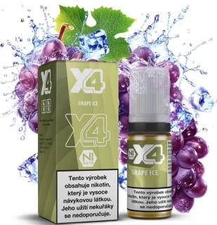 E-liquid X4 Bar Juice Grape Ice 10ml - 10mg