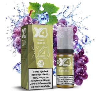 E-liquid X4 Bar Juice Grape Ice 10ml - 10mg