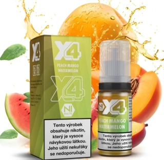 E-liquid X4 Bar Juice Peach Mango Watermelon 10ml - 10mg