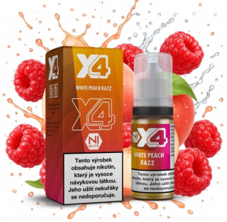 E-liquid X4 Bar Juice White Peach Razz 10ml - 20mg