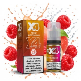 E-liquid X4 Bar Juice White Peach Razz 10ml - 20mg