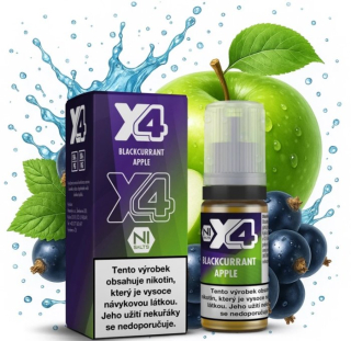 E-liquid X4 Bar Juice Blackcurrant Apple 10ml - 10mg