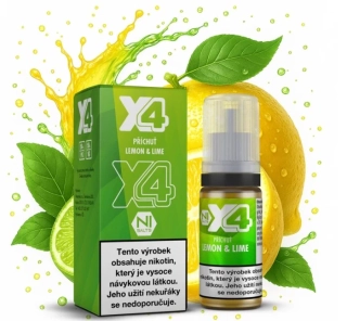 E-liquid X4 Bar Juice Lemon and Lime 10ml - 10mg