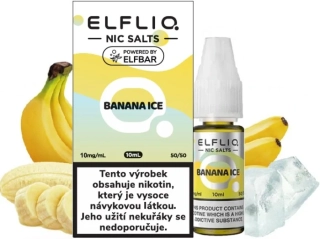 E-liquid ELFLIQ Nic SALT Banana Ice 10ml - 10mg