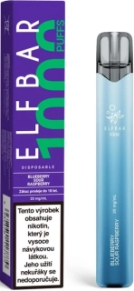 Jednorázová elektronická cigareta Elf Bar 1000 Blueberry Sour Raspberry 20mg