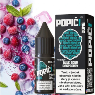 E-liquid POPIČ! Salt Blue Sour Raspberry 10ml - 20mg