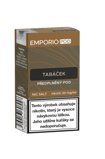 EMPORIO POD cartridge Tabáček 20mg 1Pack