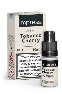 E-liquid IMPRESS SALT Tobacco Cherry 10ml - 10mg