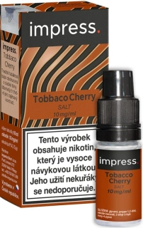 E-liquid IMPRESS SALT Tobacco Cherry 10ml - 10mg