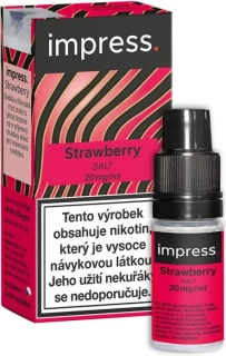 E-liquid IMPRESS SALT Strawberry 10ml - 20mg