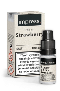 E-liquid IMPRESS SALT Strawberry 10ml - 10mg