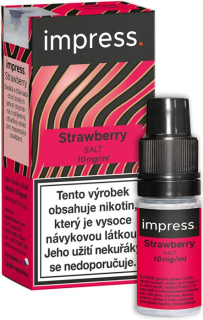 E-liquid IMPRESS SALT Strawberry 10ml - 10mg