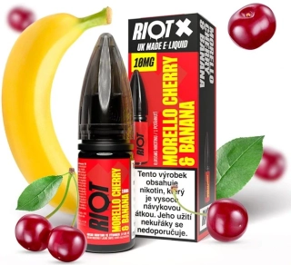 E-liquid RIOT X Salt Morello Cherry & Banana 10ml - 10mg