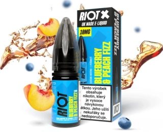 E-liquid RIOT X Salt Blueberry & Peach Fizz 10ml - 10mg