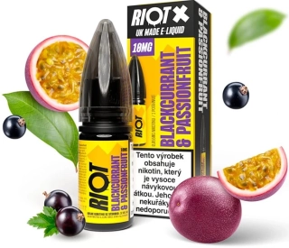 E-liquid RIOT X Salt Blackcurrant & Passionfruit 10ml - 10mg