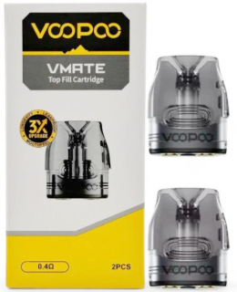 Náhradní cartridge (POD) VOOPOO VMATE TOP FILL 0,4ohm / 2ml (2Pack)