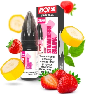 E-liquid RIOT X Salt Strawberry Banana 10ml - 20mg