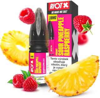 E-liquid RIOT X Salt Sour Pineapple Raspberry 10ml - 10mg