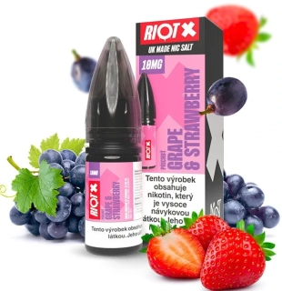 E-liquid RIOT X Salt Grape & Strawberry 10ml - 20mg