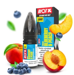 E-liquid RIOT X Salt Blueberry & Peach 10ml - 10mg
