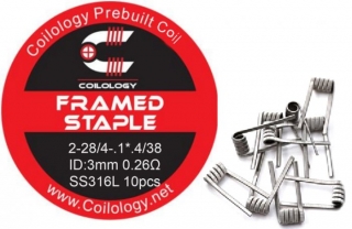 Předmotané žhavící spirálky Coilology Framed Staple SS316 0,26ohm / 10ks