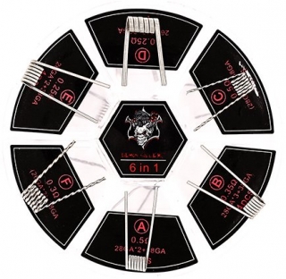 Sada předmotaných nerezových spirálek Demon Killer 6v1 - 24ks