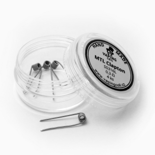 Předmotané spirálky VapingCoil MTL Clapton SS316 0.3ohm / 4ks