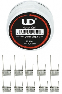 Předmotané žhavící spirálky UD Notch Coil SS316 - 10ks